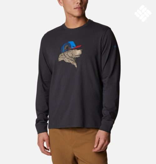 Columbia Apres Lifestyle Long Sleeve Graphic Gensere Herre Svarte | 36240K