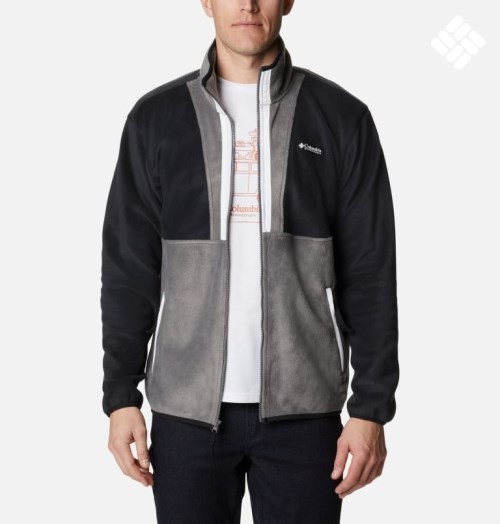 Columbia Back Bowl Full Zip Fleecejakker Herre Svarte Grå | 76095P