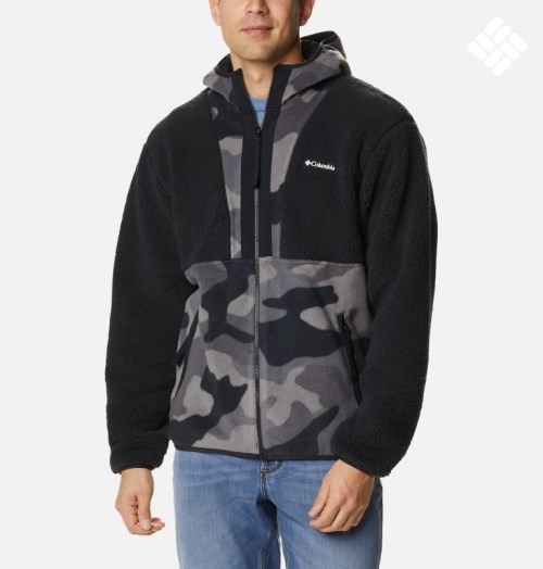 Columbia Back Bowl Sherpa Full Zip Hoodie Fleecejakker Herre Svarte Camouflage | 23718U