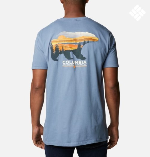 Columbia Bear Graphic T-skjorte Herre Blå | 26837U