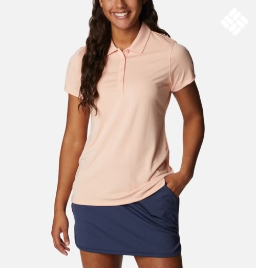 Columbia Birdie Golf Polo T Skjorte Dame Korall | 15073R