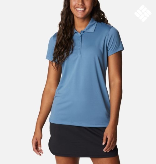 Columbia Birdie Golf Polo T Skjorte Dame Blå | 49381B