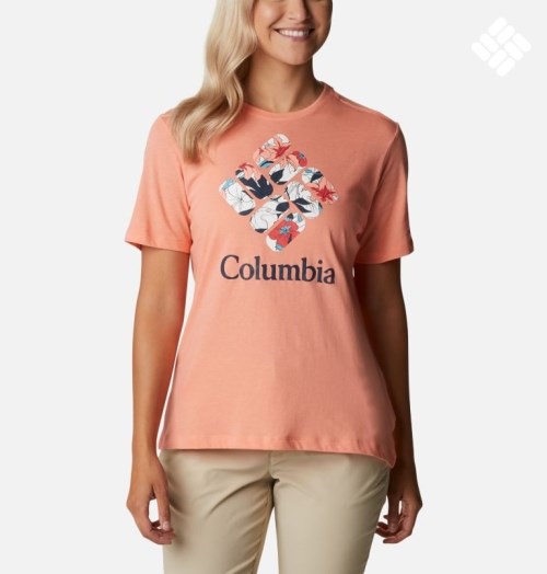 Columbia Bluebird Day Relaxed Crew Neck T-skjorte Dame Korall | 97402J