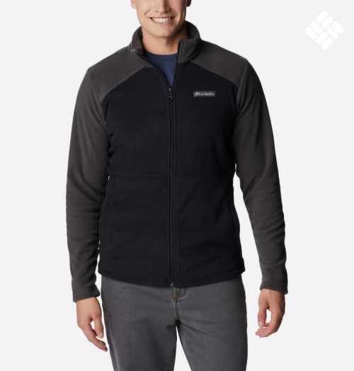 Columbia Castle Dale Full Zip Fleecejakker Herre Svarte Mørke Grå | 10269W