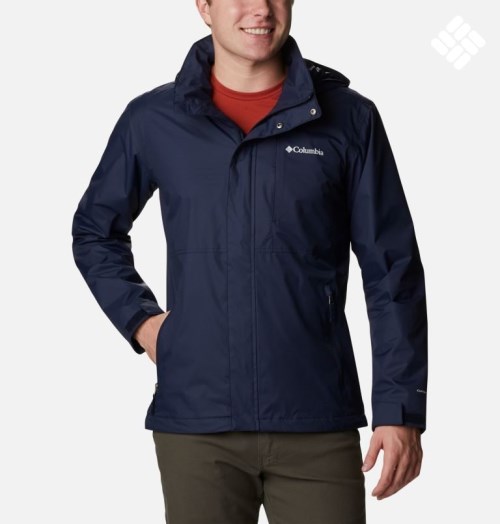 Columbia Cloud Crest Regnjakker Herre Marineblå | 68304R