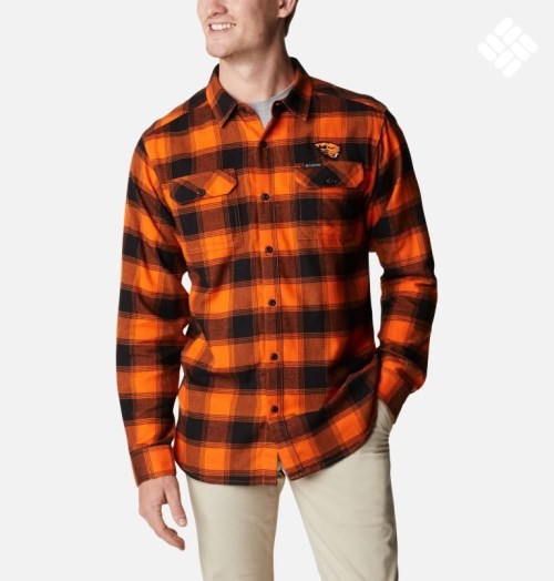 Columbia Collegiate Flare Gun Flannel Long Sleeve - Oregon State Skjorte Herre Oransje | 75210M