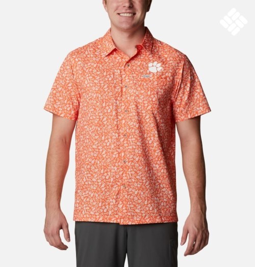 Columbia Collegiate PFG Super Slack Tide - Clemson Skjorte Herre Oransje | 79021B