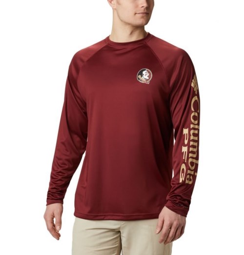 Columbia Collegiate PFG Terminal Tackle Long Sleeve - Florida State Gensere Herre Rød | 19568C