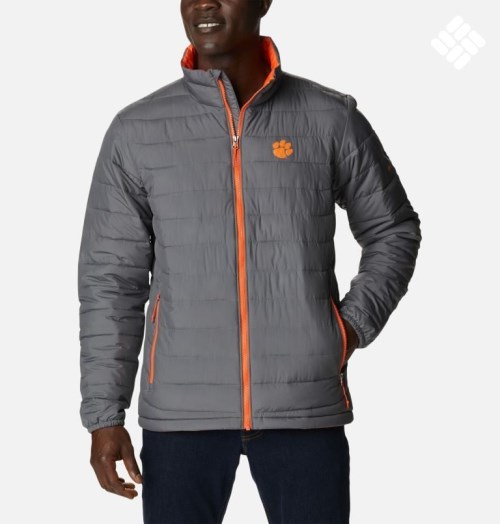 Columbia Collegiate Powder Lite - Clemson Jakke Herre Grå | 40385V