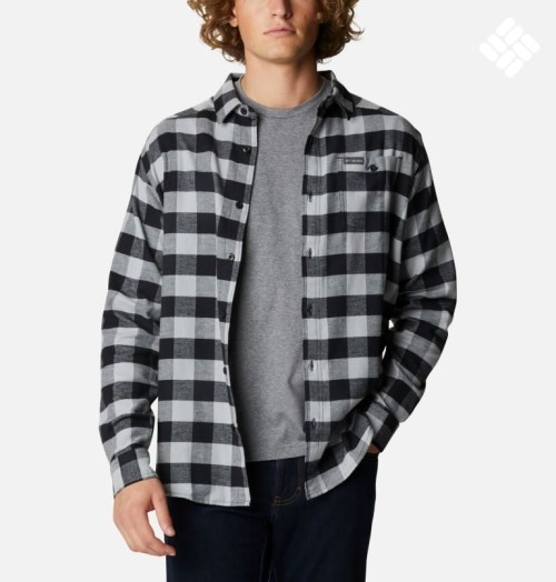 Columbia Cornell Woods Flannel Long Sleeve Skjorte Herre Svarte Grå | 45982I