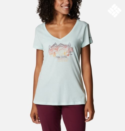 Columbia Daisy Days II V-Neck T-skjorte Dame Mint | 27914M