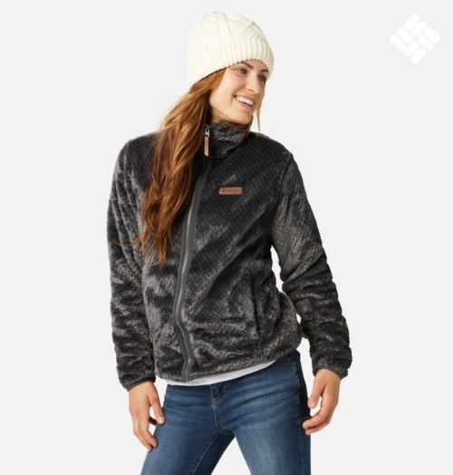 Columbia Fireside II Sherpa Full Zip Fleecejakker Dame Svarte | 50349K