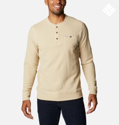 Columbia Flare Gun II Waffle Henley Gensere Herre Pisket Krem | 63054V