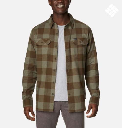 Columbia Flare Gun Stretch Flannel Skjorte Herre Olivengrønne Brune | 27406N