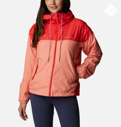 Columbia Flash Challenger Fleece Forede Windbreaker Jakke Dame Korall | 56387Y