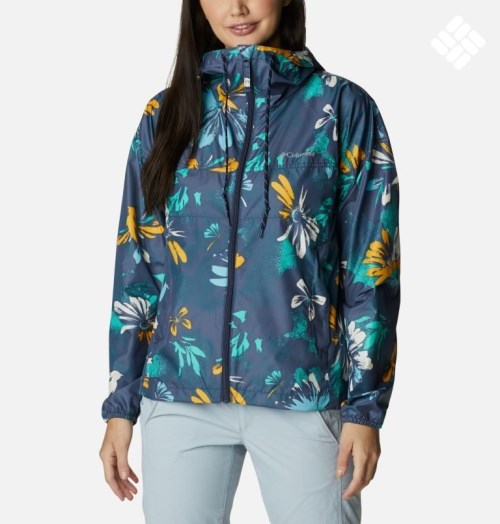 Columbia Flash Challenger Novelty Windbreaker Jakke Dame Blomster | 25340C