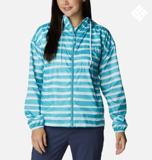 Columbia Flash Challenger Novelty Windbreaker Jakke Dame Stripete | 75814Y