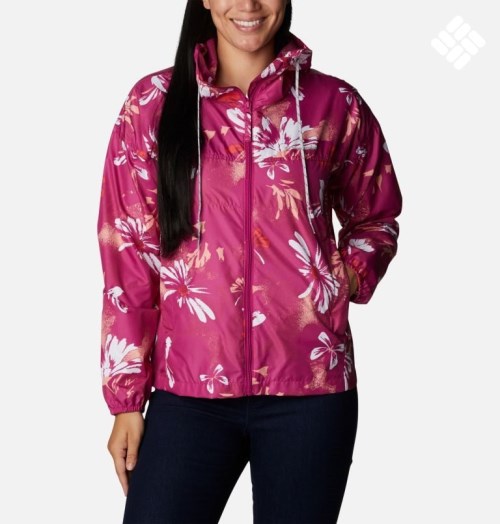 Columbia Flash Challenger Novelty Windbreaker Jakke Dame Blomster | 96152Y