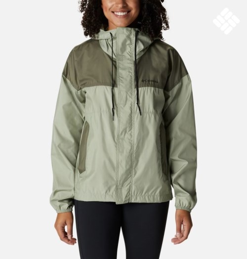 Columbia Flash Challenger Windbreaker Jakke Dame Olivengrønne | 83956N