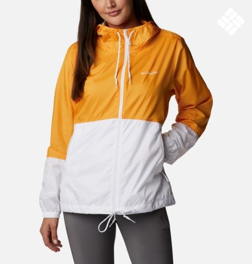 Columbia Flash Forward Windbreaker Jakke Dame Mango Hvite | 46158G