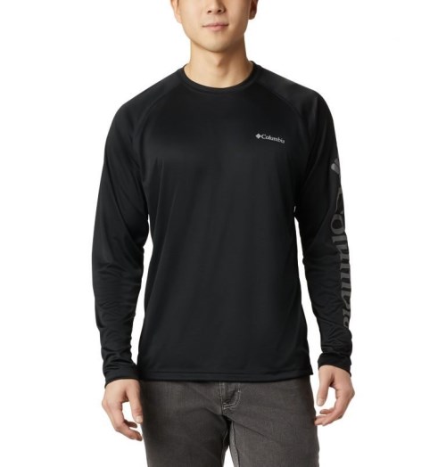 Columbia Fork Stream Long Sleeve Gensere Herre Svarte | 75091C