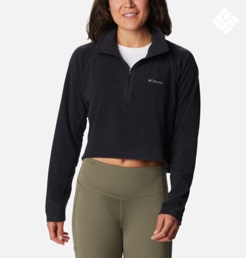 Columbia Glacial Cropped Fleece II Gensere Dame Svarte | 21458R