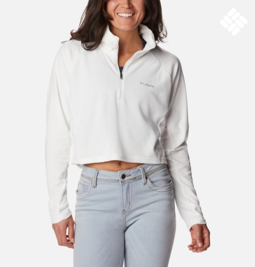 Columbia Glacial Cropped Fleece II Gensere Dame Hvite | 71620Y