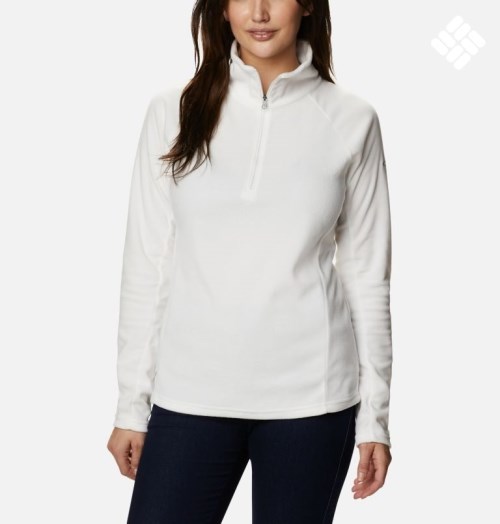 Columbia Glacial IV Half Zip Fleece Gensere Dame Hvite | 92718Q