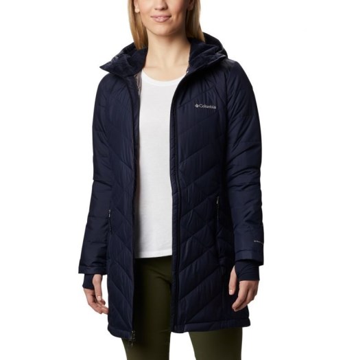 Columbia Heavenly Long Hette Jakke Dame Marineblå | 13742K