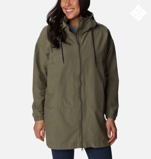 Columbia Little Fields Long Jakke Dame Olivengrønne | 82634O