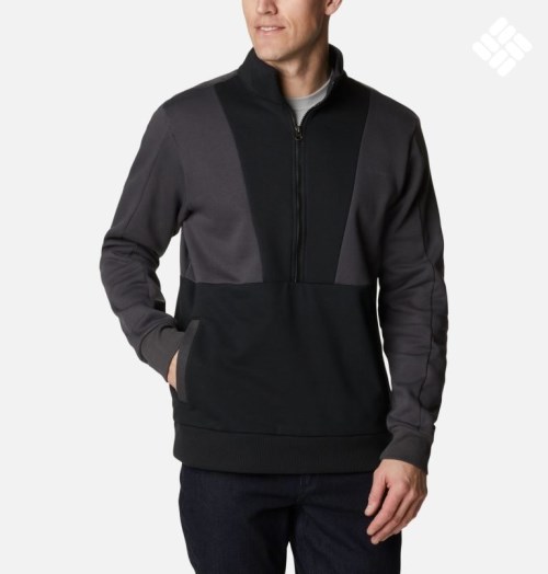 Columbia Lodge Colorblock Half Zip Gensere Herre Svarte | 51460N