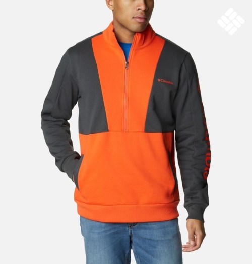 Columbia Lodge Colorblock Half Zip Gensere Herre Oransje Svarte | 85794Z