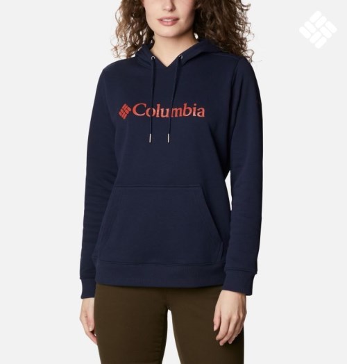 Columbia Logo Hettegensere Dame Marineblå | 84156T