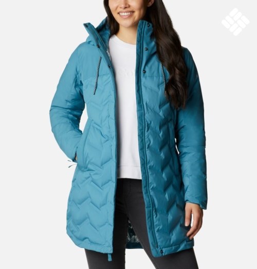 Columbia Mountain Croo Long Dunjakker Dame Turkis | 07348X