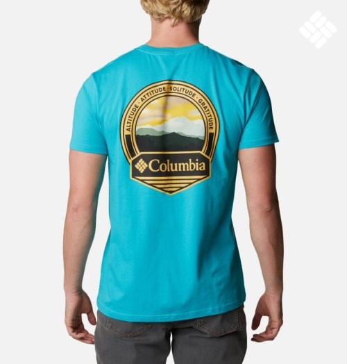 Columbia New Heights Graphic T-skjorte Herre Turkis | 07593M