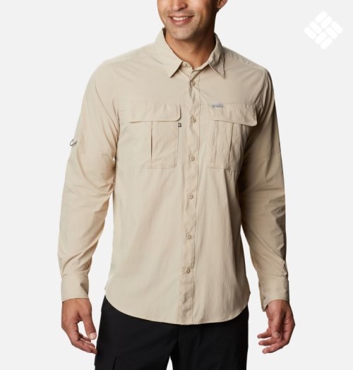 Columbia Newton Ridge Long Sleeve Skjorte Herre Pisket Krem | 50789D