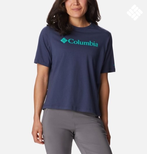 Columbia North Cascades Relaxed T-skjorte Dame Marineblå | 21678W