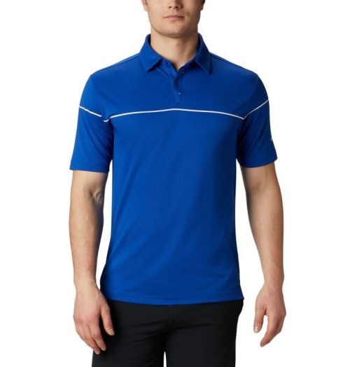 Columbia Omni-Wick Breaker Golf Polo T Skjorte Herre Blå | 27318Z