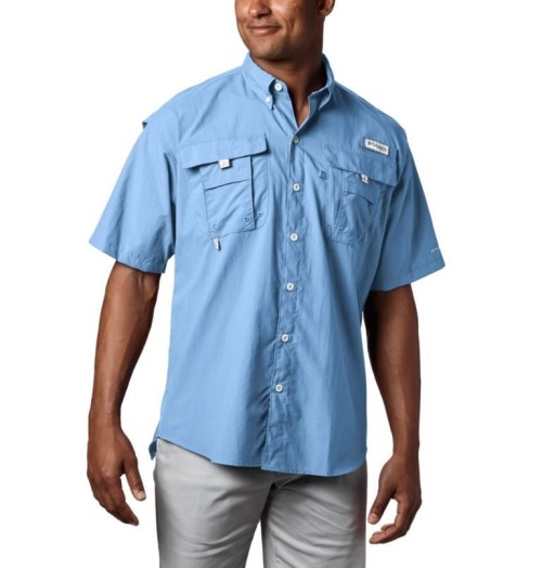 Columbia PFG Bahama II Kort Sleeve Skjorte Herre Lyse Blå | 43617T