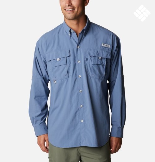 Columbia PFG Bahama II Long Sleeve Skjorte Herre Blå | 07652F