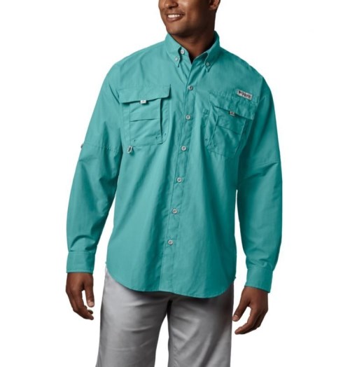 Columbia PFG Bahama II Long Sleeve Skjorte Herre Turkis | 29783I