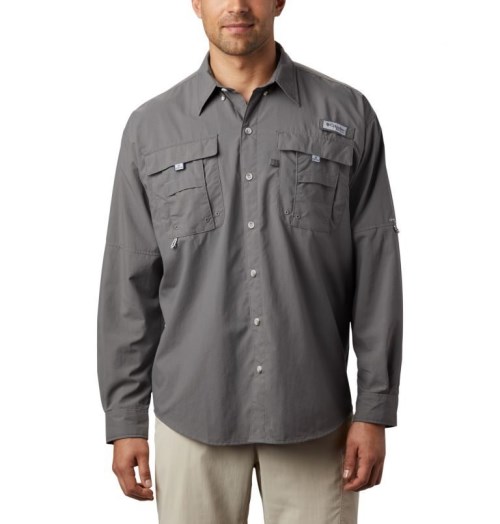 Columbia PFG Bahama II Long Sleeve Skjorte Herre Mørke Grå | 83027C