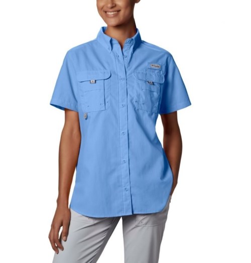 Columbia PFG Bahama Kort Sleeve Skjorte Dame Blå | 10394H