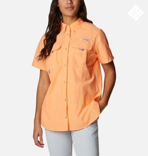 Columbia PFG Bahama Kort Sleeve Skjorte Dame Oransje | 16045I