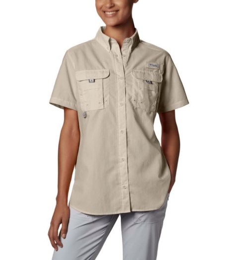 Columbia PFG Bahama Kort Sleeve Skjorte Dame Khaki | 50624R