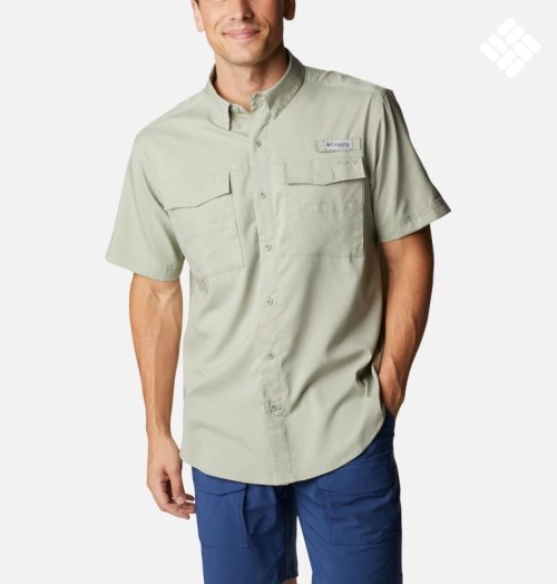 Columbia PFG Blood and Guts IV Woven Kort Sleeve Skjorte Herre Olivengrønne | 49732H