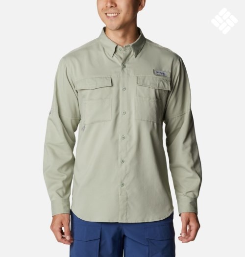 Columbia PFG Blood and Guts IV Woven Long Sleeve Skjorte Herre Olivengrønne | 31074R