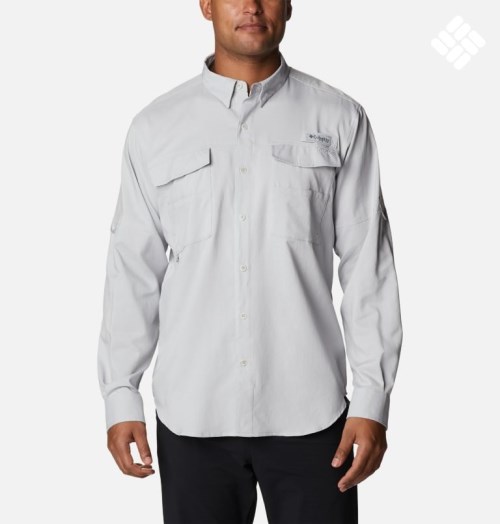 Columbia PFG Blood and Guts IV Woven Long Sleeve Skjorte Herre Lyse Grå | 69823J