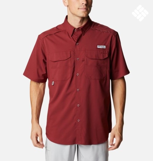 Columbia PFG Blood and Guts Zero Woven Kort Sleeve Skjorte Herre Rød | 50321F