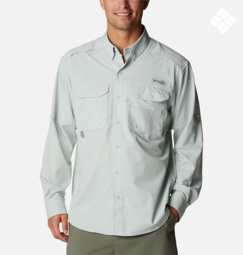 Columbia PFG Blood and Guts Zero Woven Long Sleeve Skjorte Herre Mint | 23760S